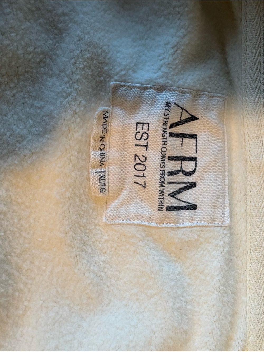 AFRM Cream Full-Zip Hooded Sweatshirt - Picture 5 of 7